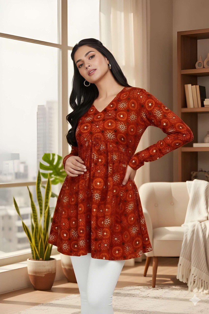 Casual Girls V-Neck Tunic Top