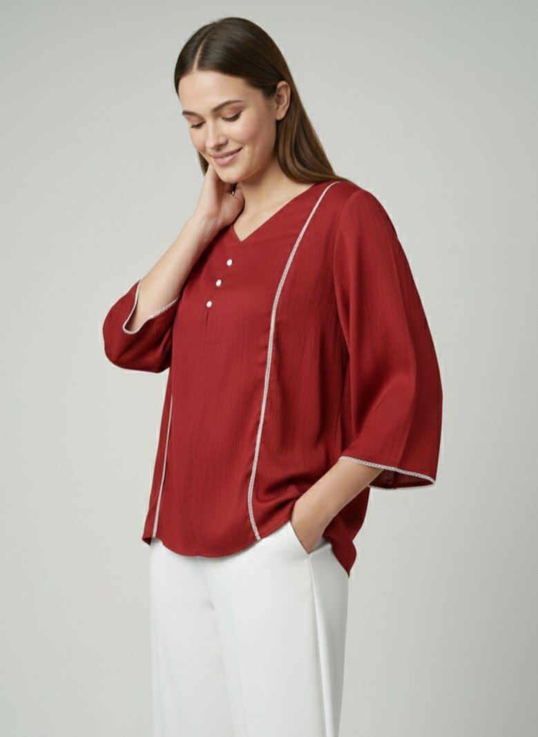 Woman Fnacy  Delta Silk Top & Tunic