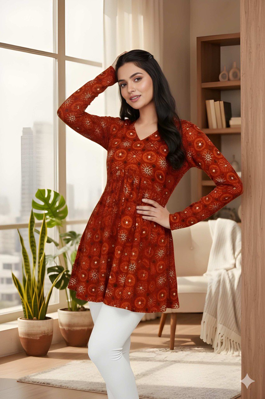 Casual Girls V-Neck Tunic Top