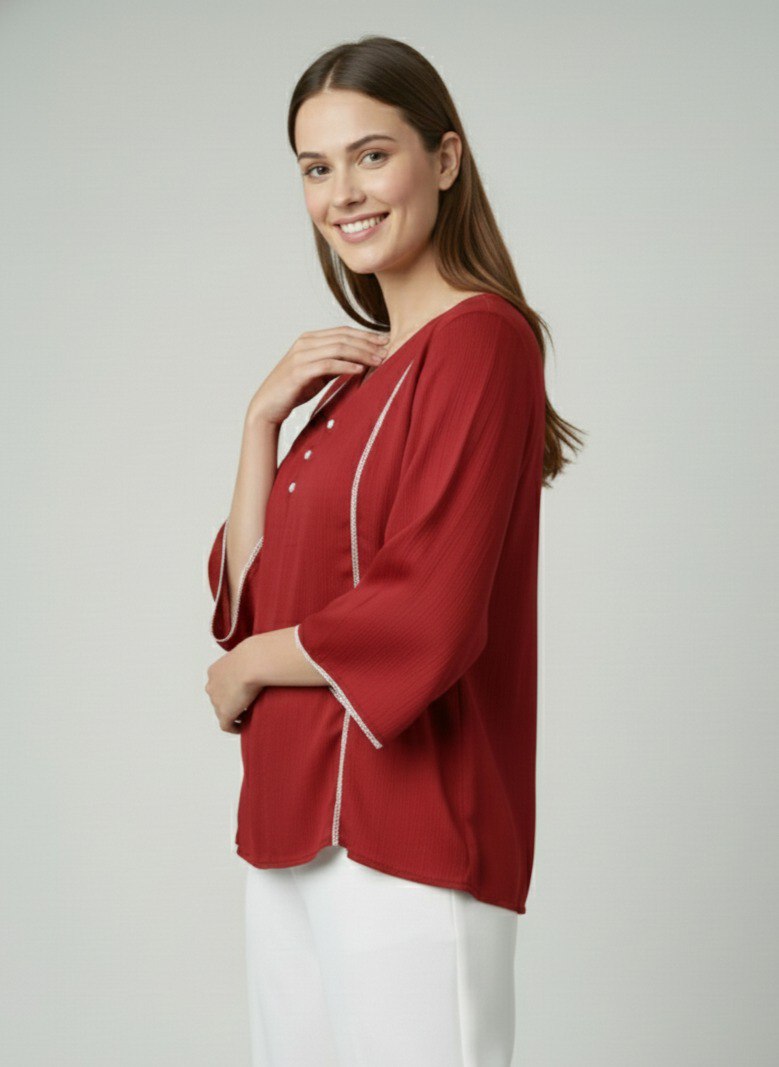 Woman Fnacy  Delta Silk Top & Tunic