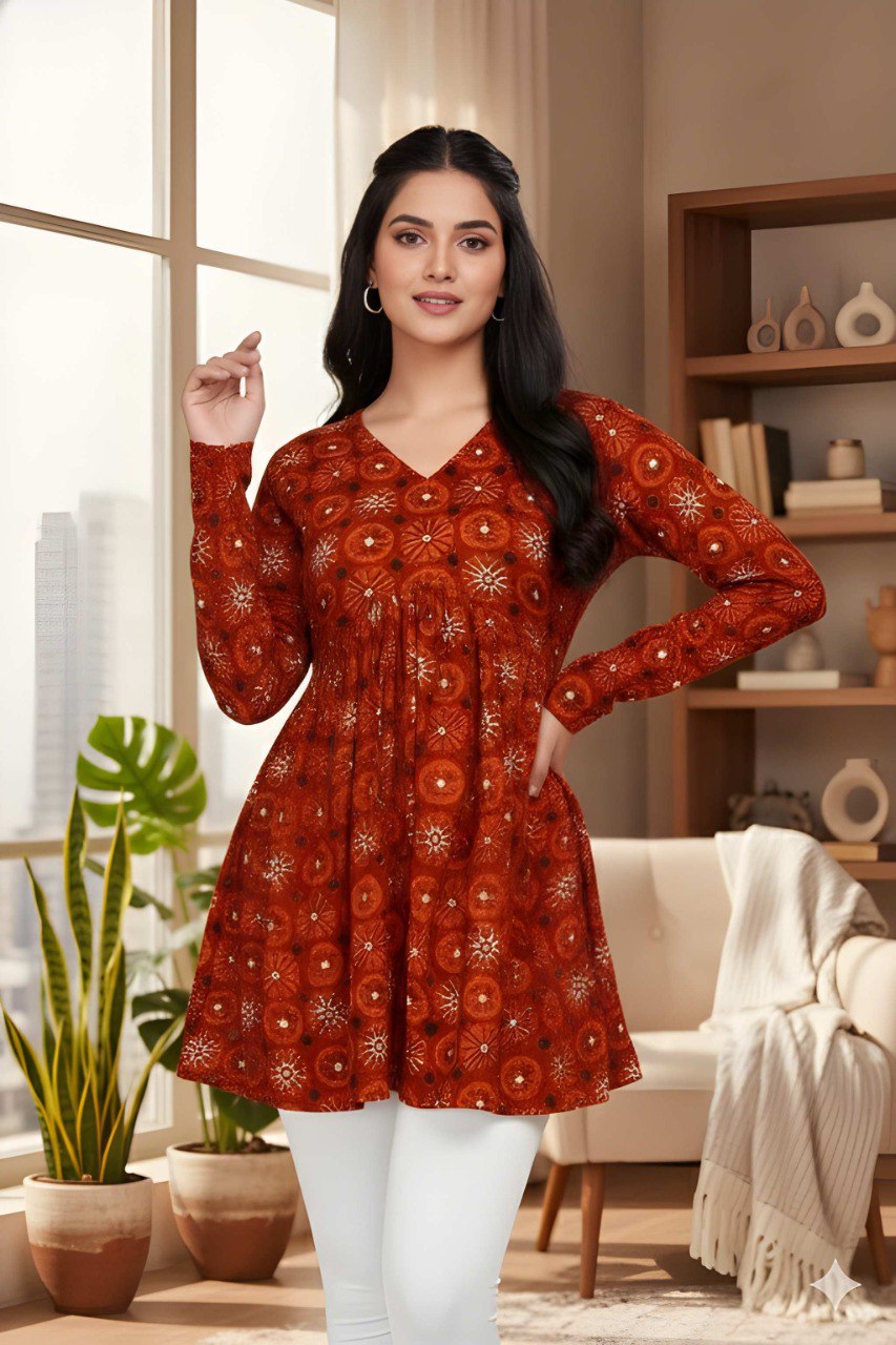 Casual Girls V-Neck Tunic Top