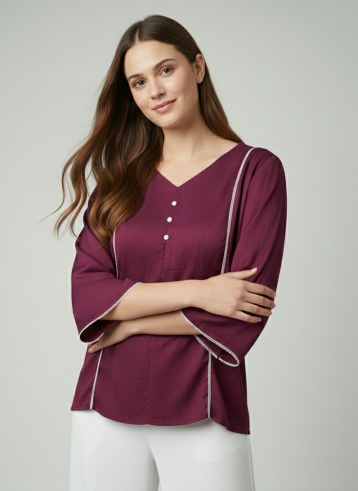 Woman Fnacy  Delta Silk Top & Tunic