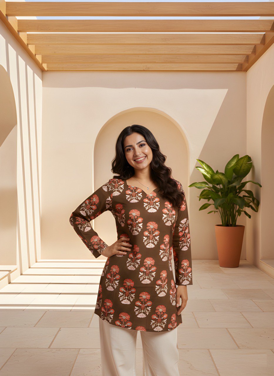 Woman Rayon Fancy Tunic & Top