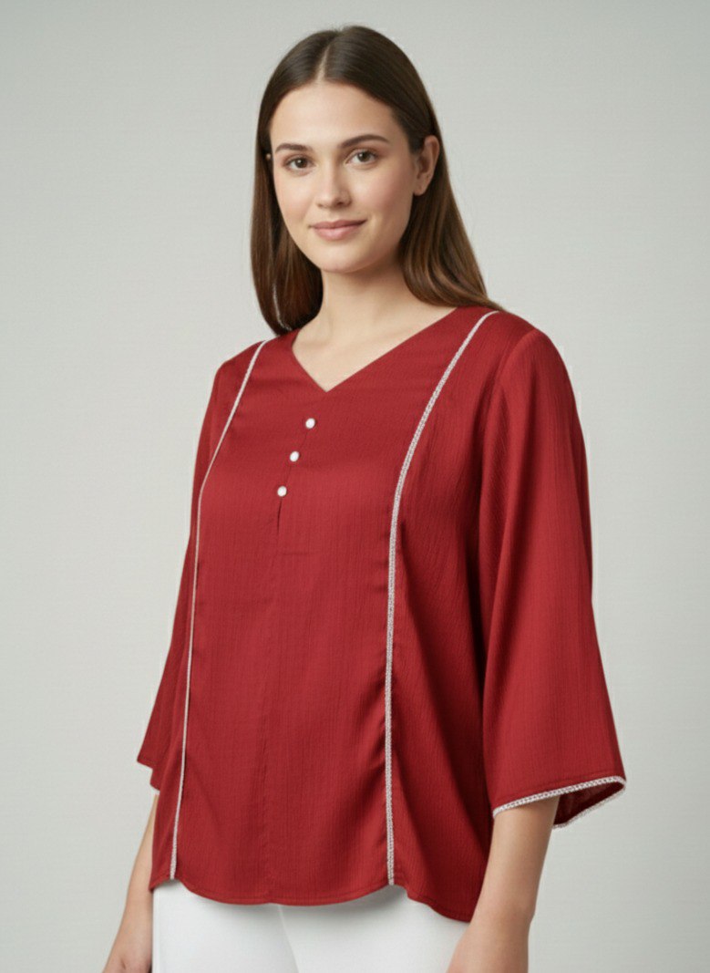 Woman Fnacy  Delta Silk Top & Tunic