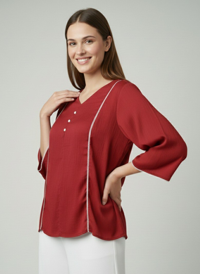 Woman Fnacy  Delta Silk Top & Tunic